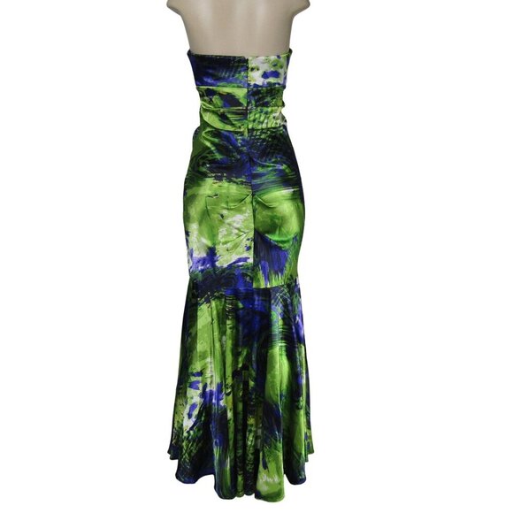 VTG Xscape 8 STRAPLESS Mermaid Jeweled Trumpet Prom Formal Purple Maxi Dress - Picture 6 of 12